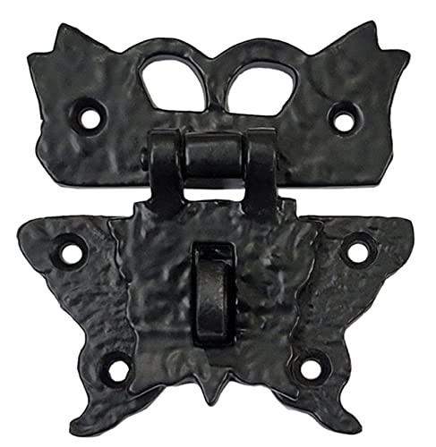 3.1 Inch "Shiza" Antique Cast Iron Hasp and Staple for Trunks and Jewellery Boxes